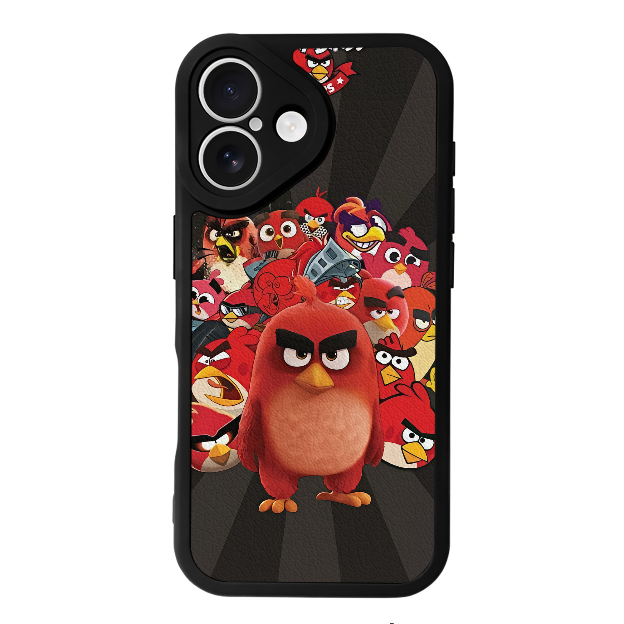 （画像用） Angry Birds アングリーバード 【iPhone 16シリーズ対応】シリコンスマホケース（レザー調） 材質：シリコン